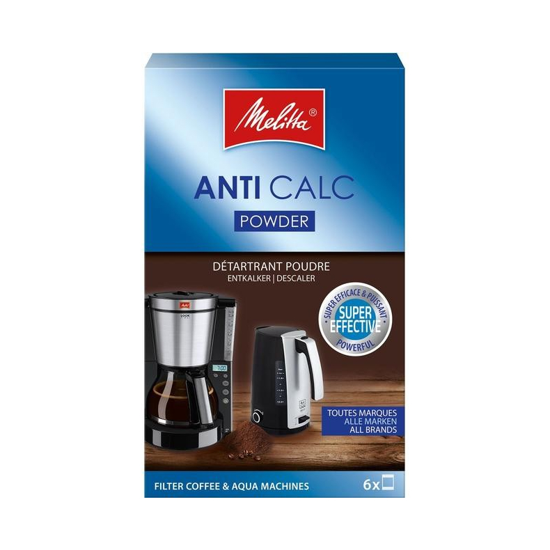 Melitta Anti calc afkalkningsmiddel til kaffemaskine pakke med 6.stk
